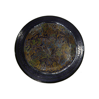 Charola Olinalá Azul Rey